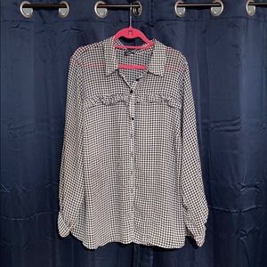 Plaid blouse 3x Torrid detail